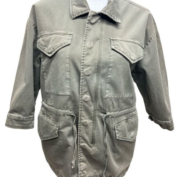 Anthropologie Hudson Jeans Sienna Anorak Jacket in Rustic Peridot‎ Size S - Picture 5 of 14